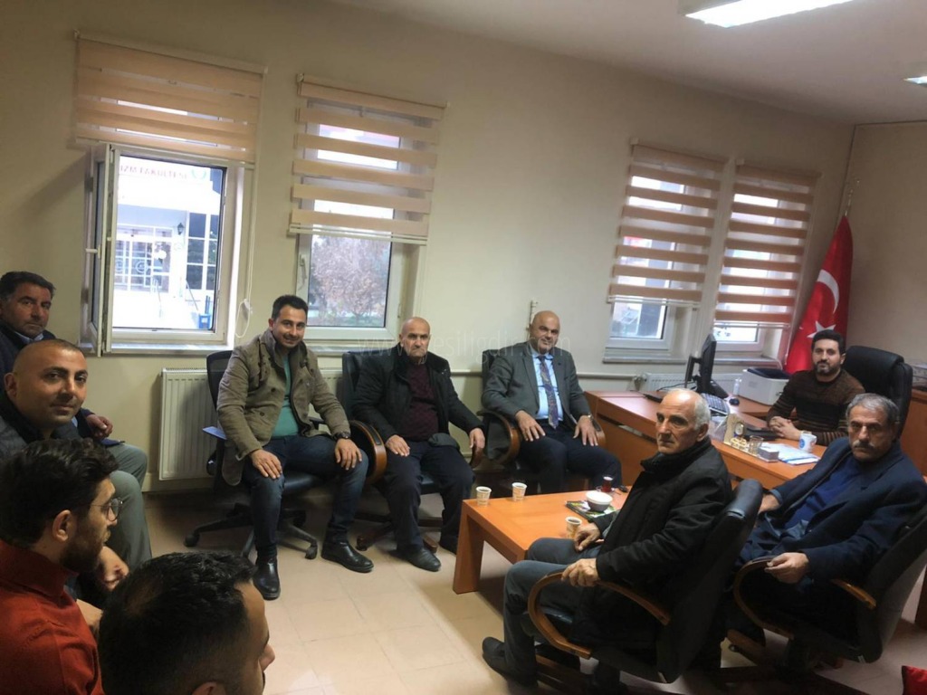 Başkan Türkan Tuzluca MYO Müdürü Fikret Türkanı Ziyaret Etti