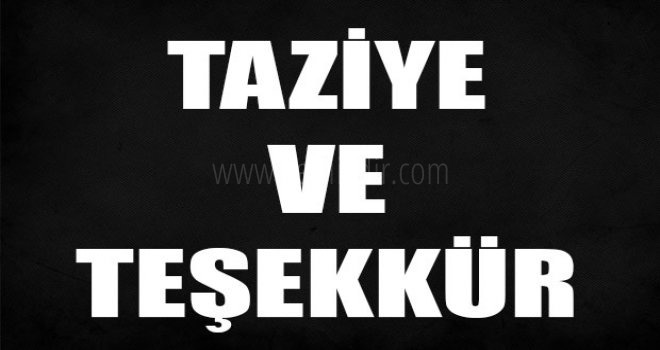 Taziye ve Teşekkür
