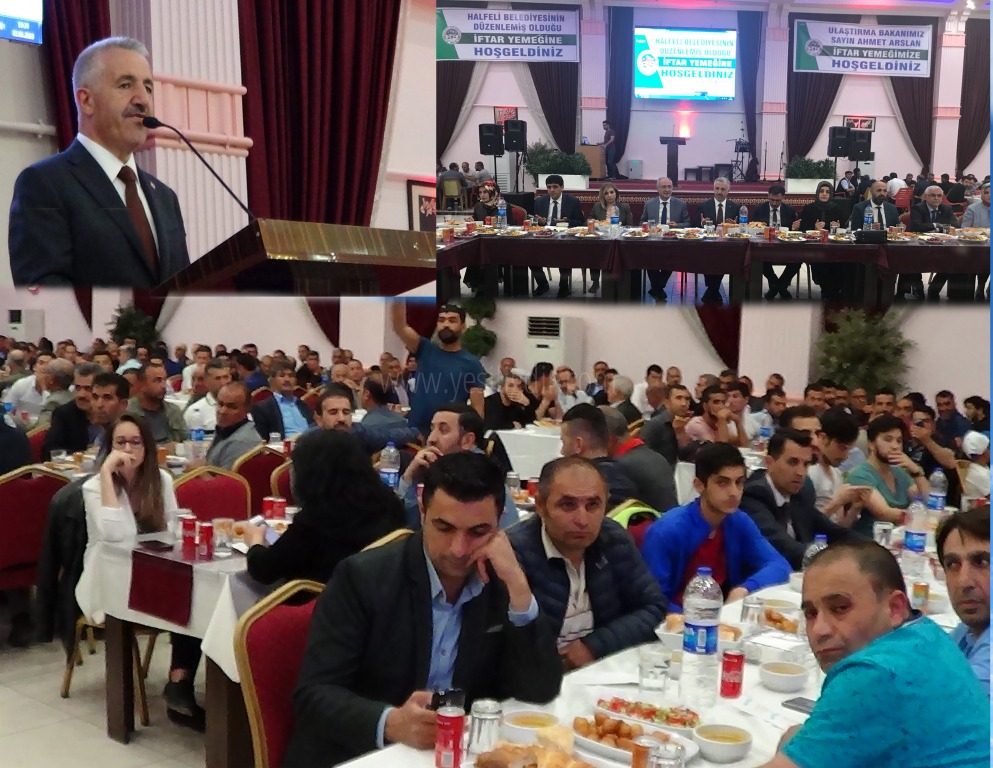 Ulaştırma Denizcilik ve Haberleşme Bakanı Ahmet Arslan Iğdır da iftar yemeğine katıldı