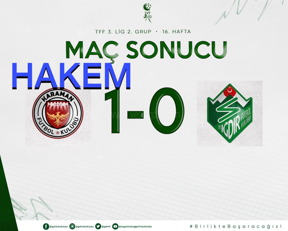 HAKEM - 1 IĞDIR FK -0