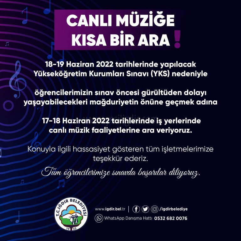 Iğdır Valiliği YKS tedbirlerini duyurdu