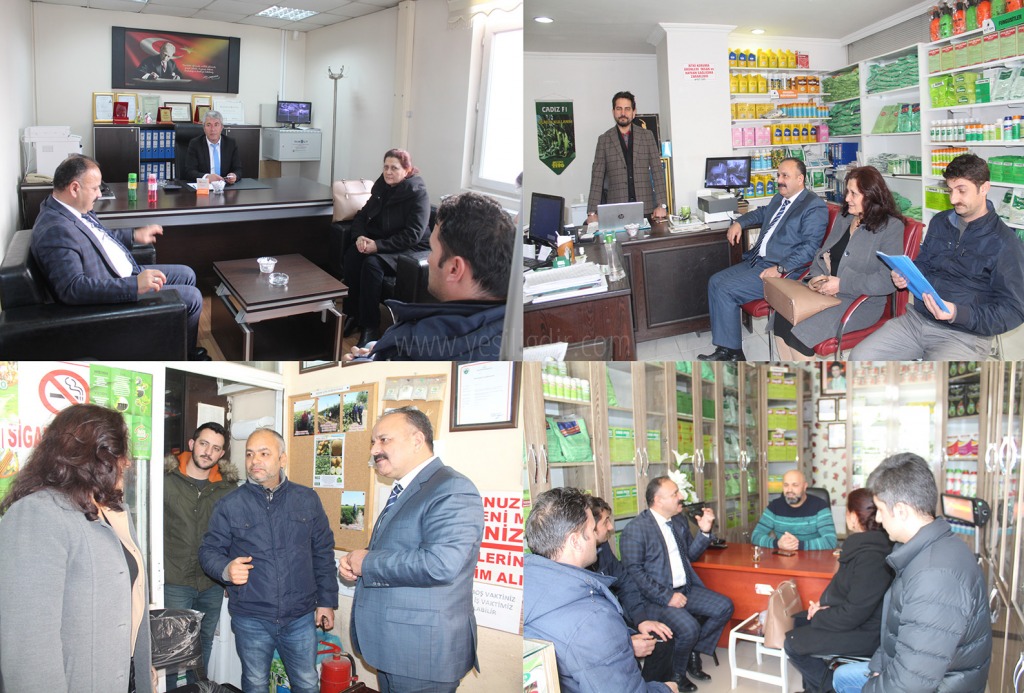 ÖZKAN YOLCU TARIM KREDİ KOOPERATİFİNİ VE ZİRAİ İLAÇ BAYİİLERİNİ ZİYARET ETTİ