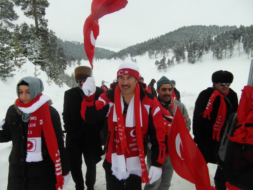 Iğdır MHP Milletvekili   Sinan Oğan Sarıkamışta  Türkiye Şehitleriyle Yürüyor Programına Katıldı