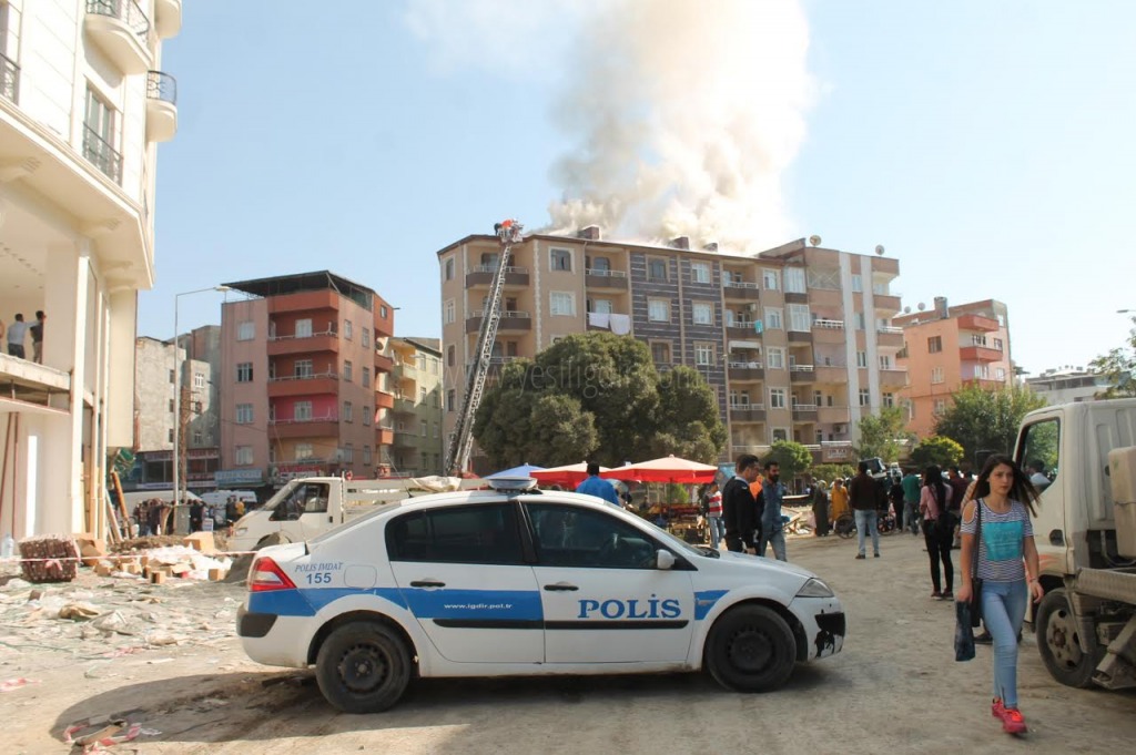 Iğdırda yangın korkuttu