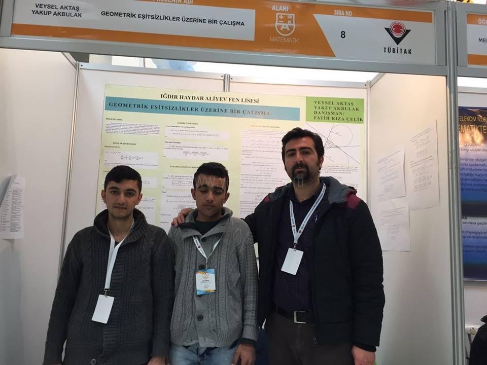 TÜBİTAK 2017 DA HAYDAR ALİYEV FEN LİSESİ IĞDIRIN GURURU OLDU