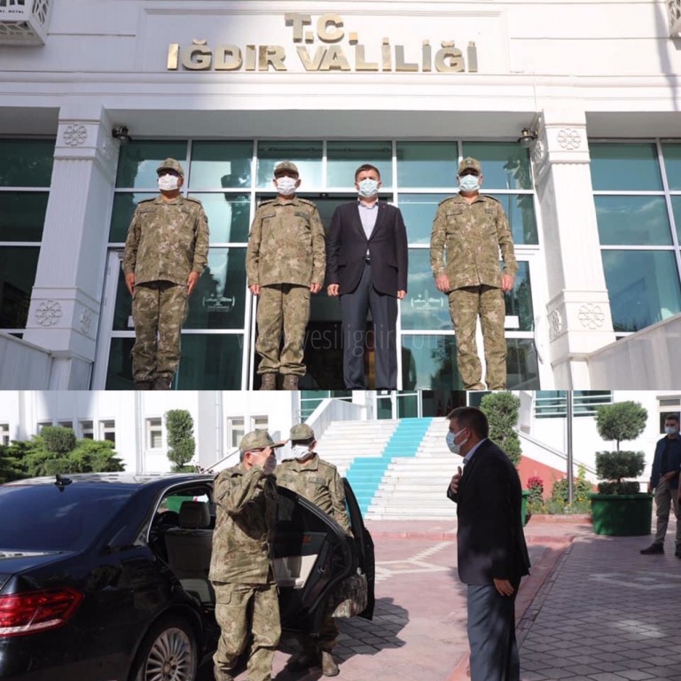 Korgeneral Öngaydan Iğdır Vali Sarıibrahime Ziyaret