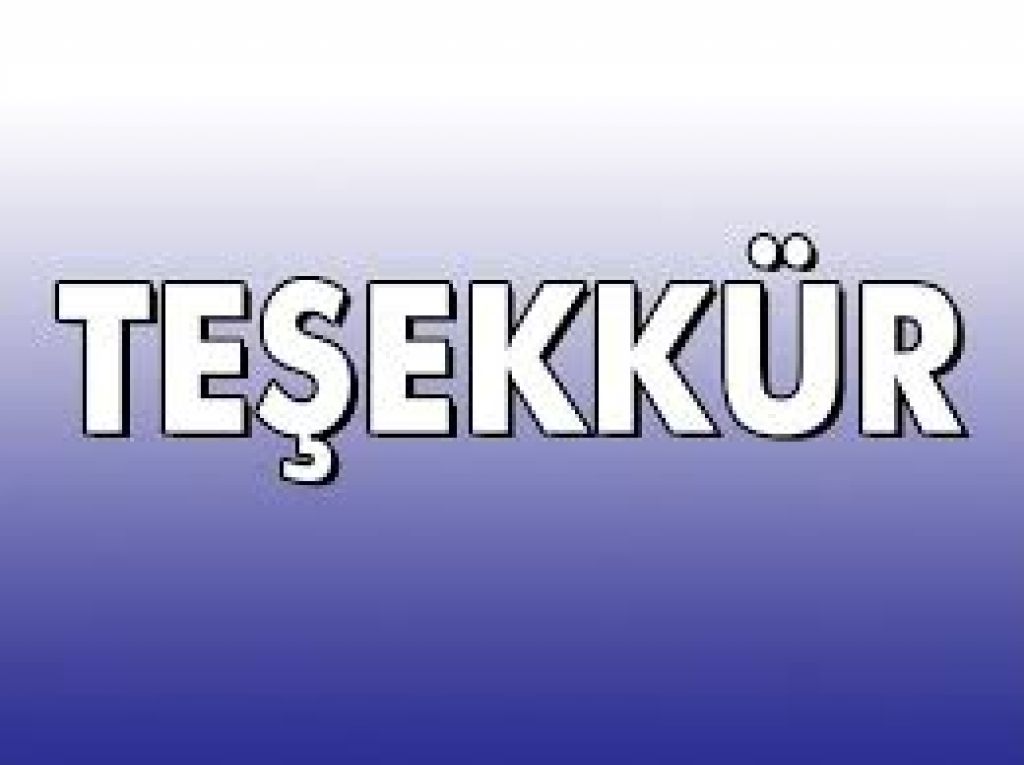 Teşekkür
