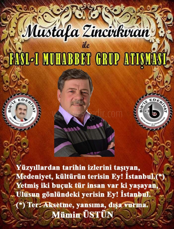 İSTANBUL FETHİ KONULU FASL-I MUHABBET ŞİİR SEÇKİSİ EV SAHİBİ ŞAİR MÜMİN ÜSTÜN