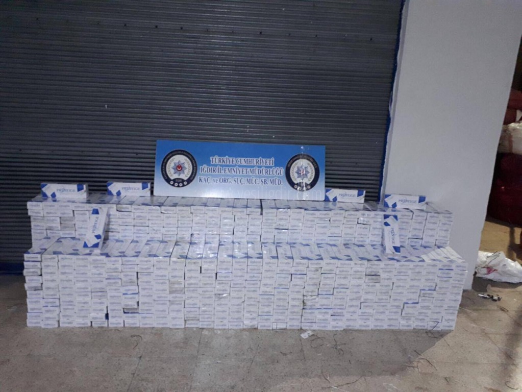 Iğdırda 7500 paket kaçak sigara ele geçirildi
