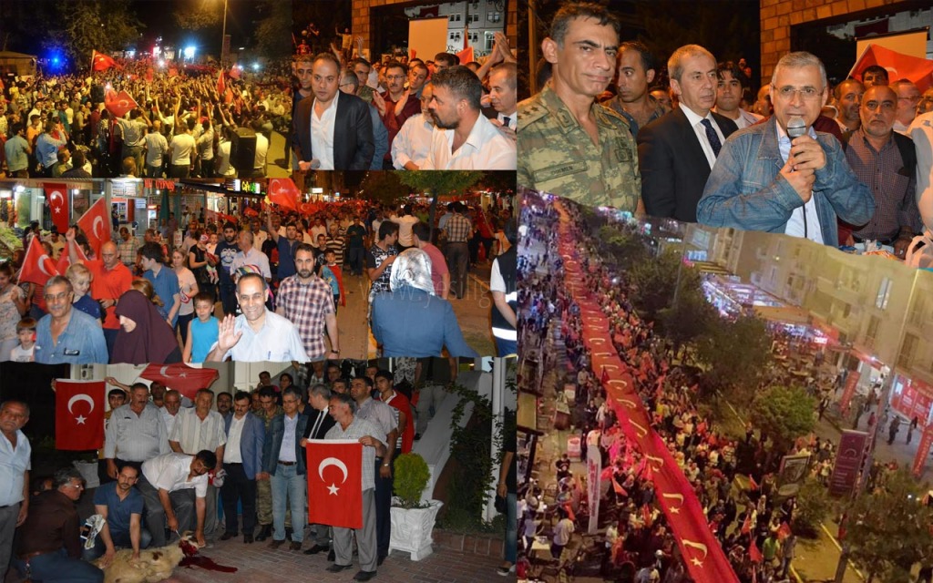 5 BİN KİŞİDEN DEMOKRASİ YÜRÜYÜŞÜ