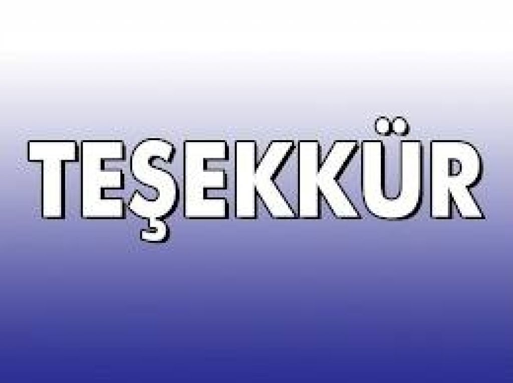 Teşekkür