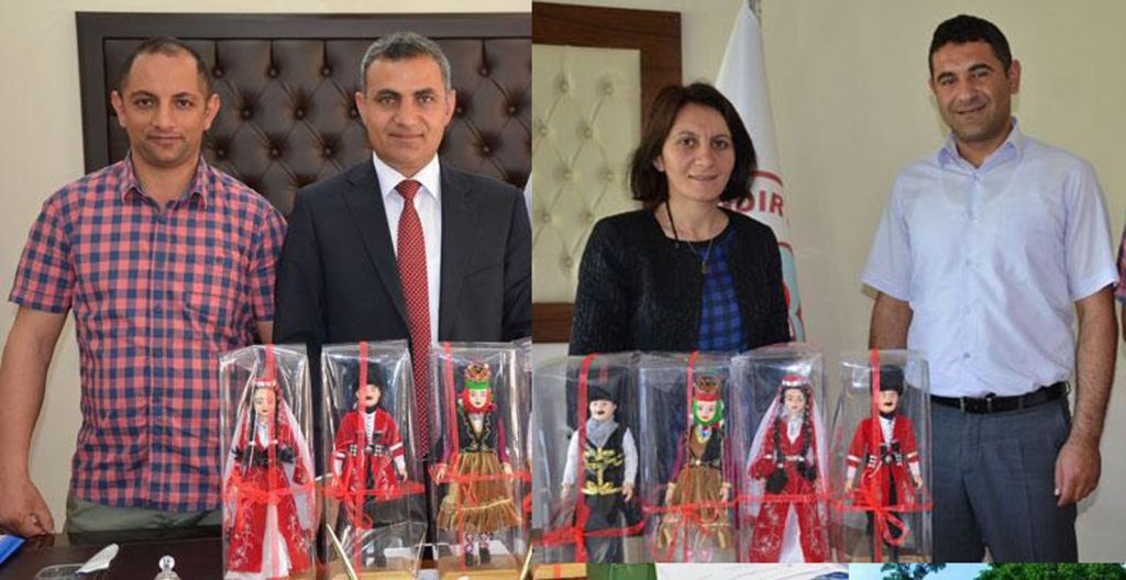 Eş Başkanlara Iğdır bebekleri hediye edildi