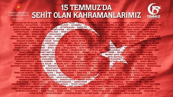 15 Temmuz Demokrasi ve Milli Birlik Günü Mesajı