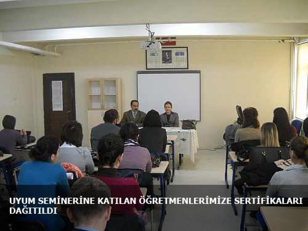 Yeni Atanan Öğretmenlerimize Uyum Eğitimi Sertifikaları Verildi