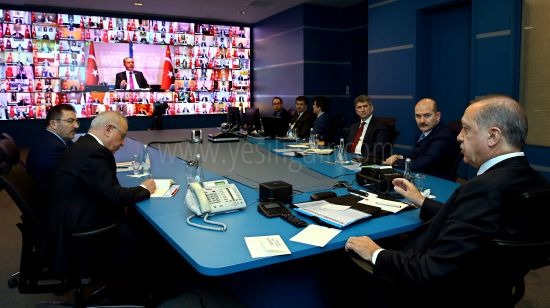 Cumhurbaşkanı Erdoğan 81 il valisiyle telekonferansla görüştü