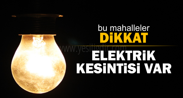 Elektrik Kesintisi Uyarısı