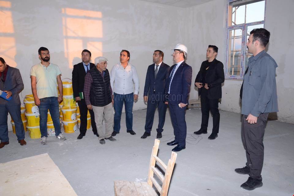 VALİ ÜNLÜ 112 ACİL ÇAĞRI MERKEZİ İNŞAATINDA İNCELEMELERDE BULUNDU