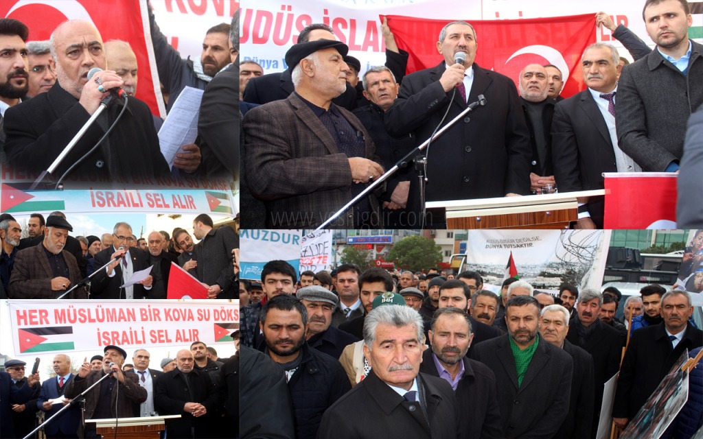 IĞDIRDA İSRAİL VE ABD PROTESTO EDİLDİ
