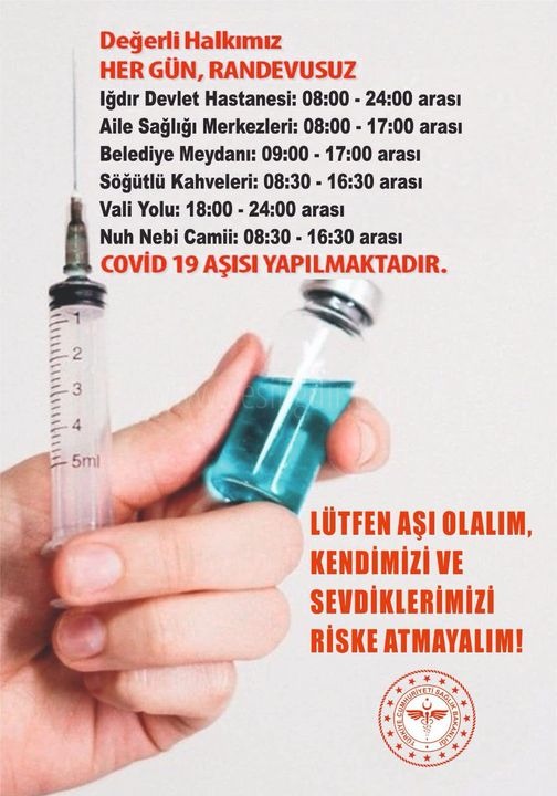 İlimizde Aşı Noktaları Kuruldu