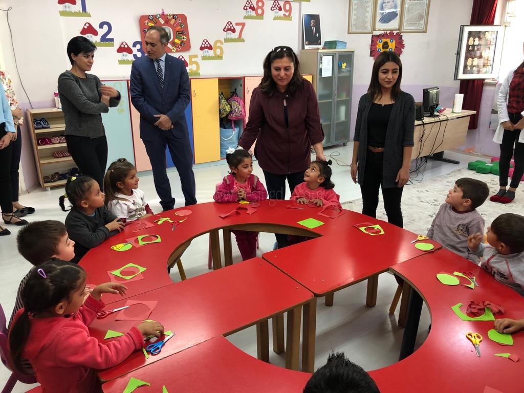 SEMA ÜNLÜ 14 KASIM ANAOKULUNU ZİYARET ETTİ