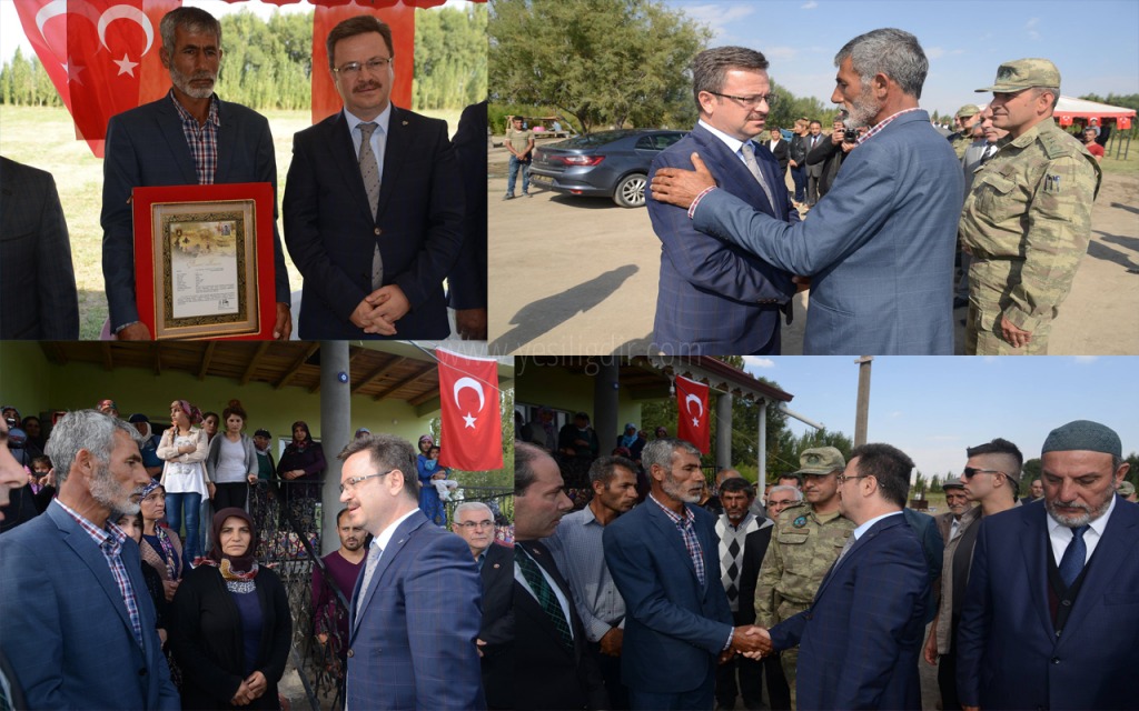 VALİ ÜNLÜ ŞEHİT ER SEFTER TAŞ'IN TAZİYE ÇADIRINI ZİYARET ETTİ