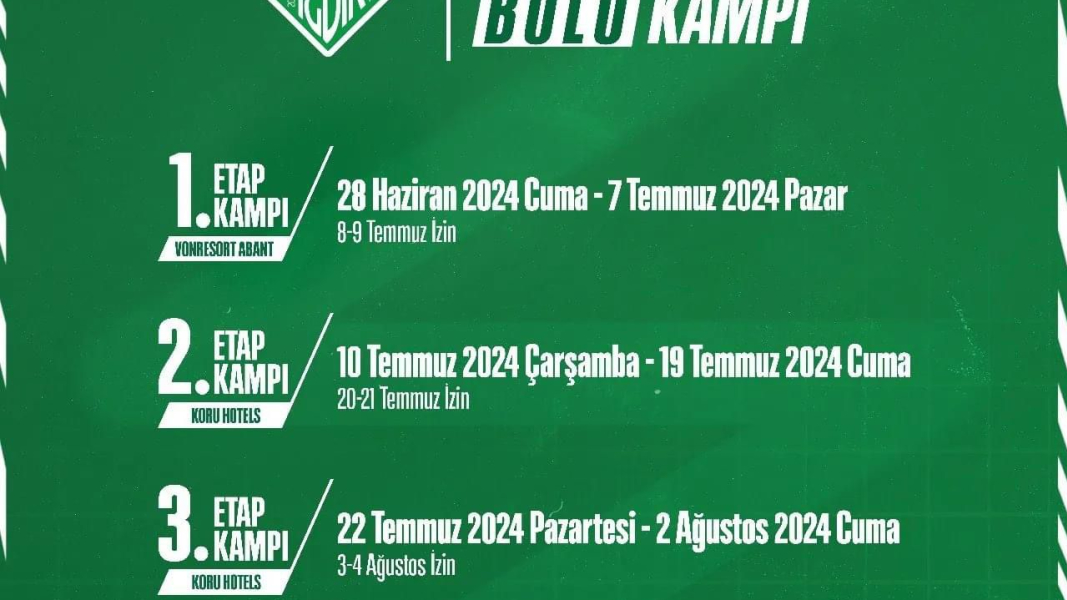 Alagöz Holding Iğdır FK, Kamp Sezonunu Başlatıyor