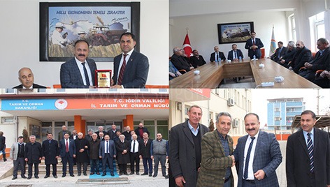 MUHTARLARDAN İL TARIM VE ORMAN MÜDÜRÜ ÖZKAN YOLCUYA PLAKET