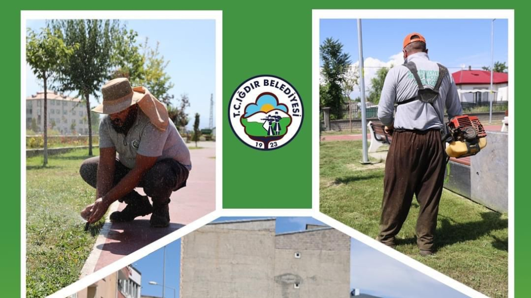 Iğdır Belediyesi Park, Bahçeler ve Refüjlerde Bakım Çalışmalarını Sürdürüyor