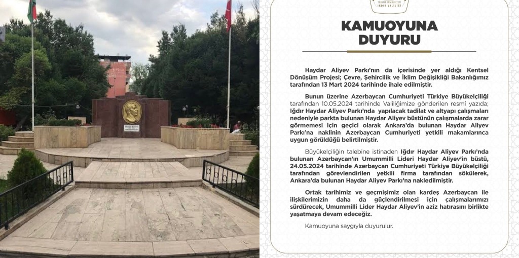 Aliyev'in Büstü Ankara'ya Taşındı
