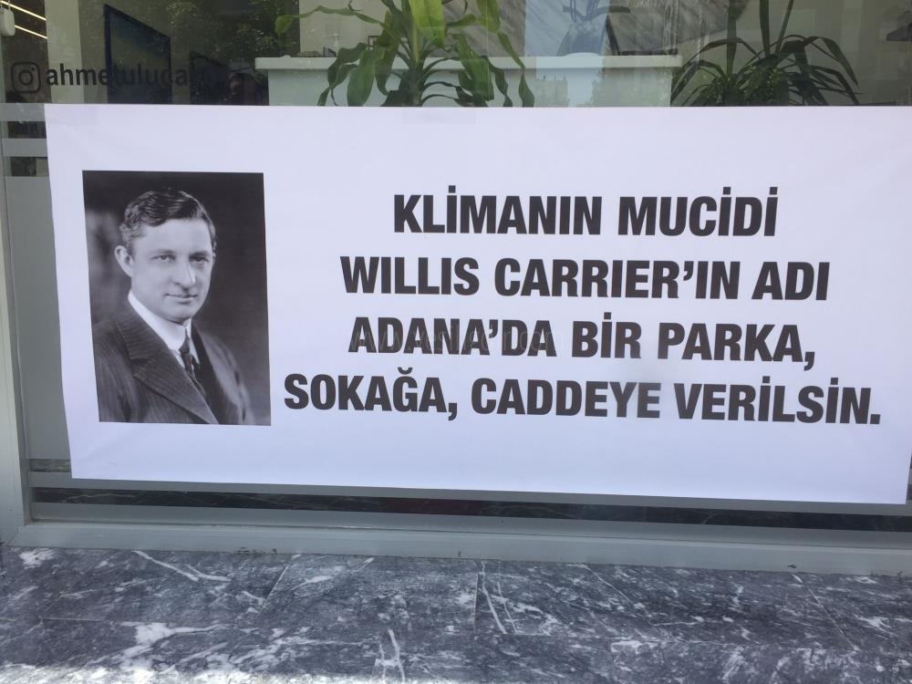 Berber klimayı keşf eden Carrier'in isminin Adana'da ölümsüzleşmesini istedi