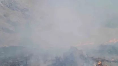Başkale’de anız yangını