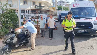 Manavgat’ta devrilen motosikletin sürücüsü yaralandı