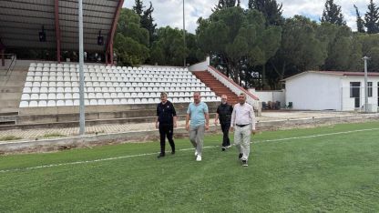 Kuyucak İlçe Stadyumu yenileme çalışmaları sürüyor