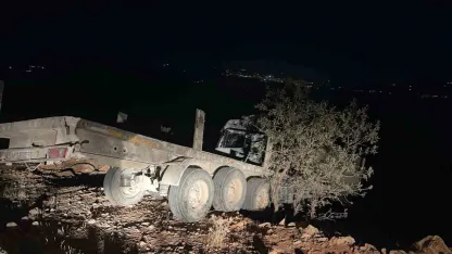 Şarampole yuvarlanan Tır’da Bir Kişi Yaşamını Yitirdi