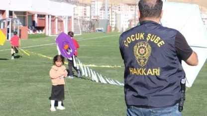Çocuklar için uçurtma şenliği düzenlendi