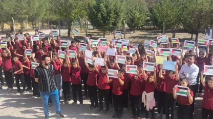 Diyarbakır’ın Dicle ilçesin'de öğrencilerden Gazze’ye destek çalışması