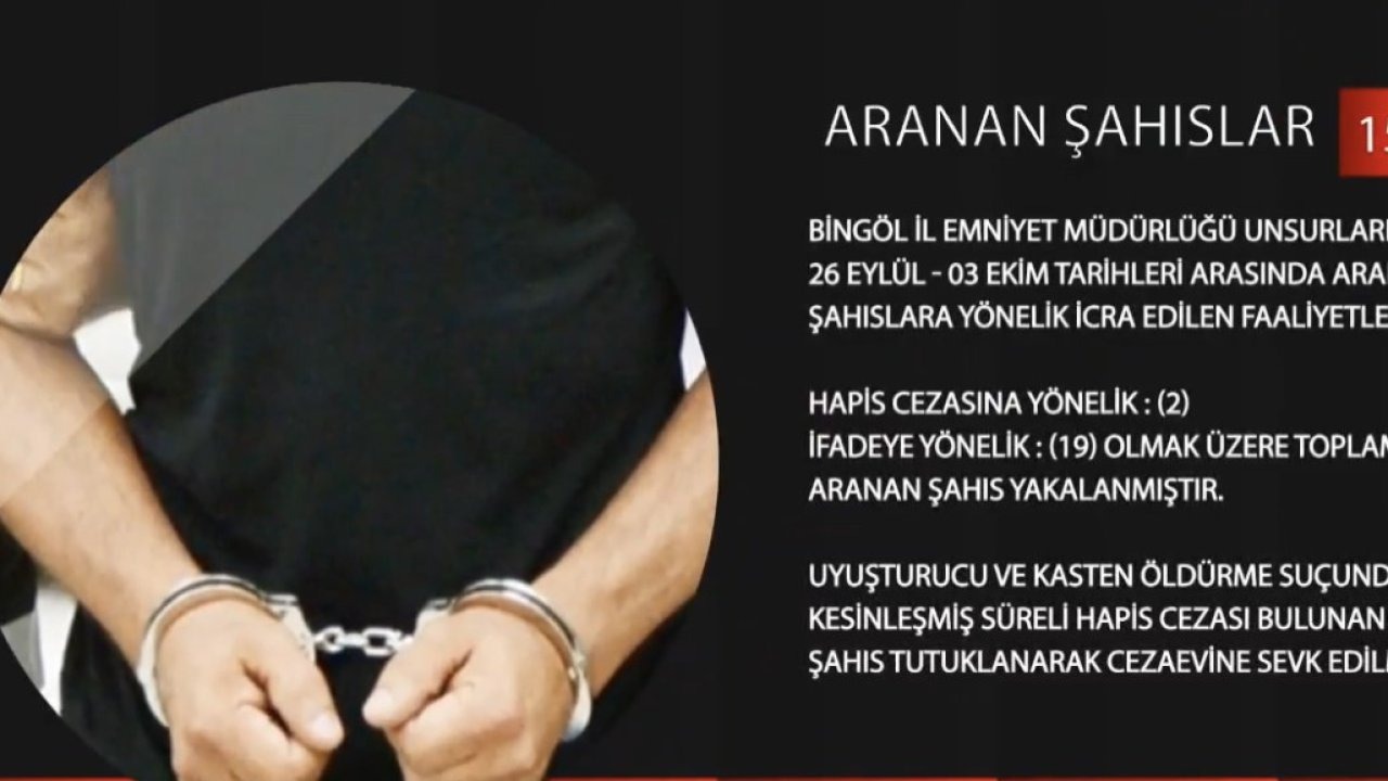 Bingöl’de 35 şüpheli yakalandı