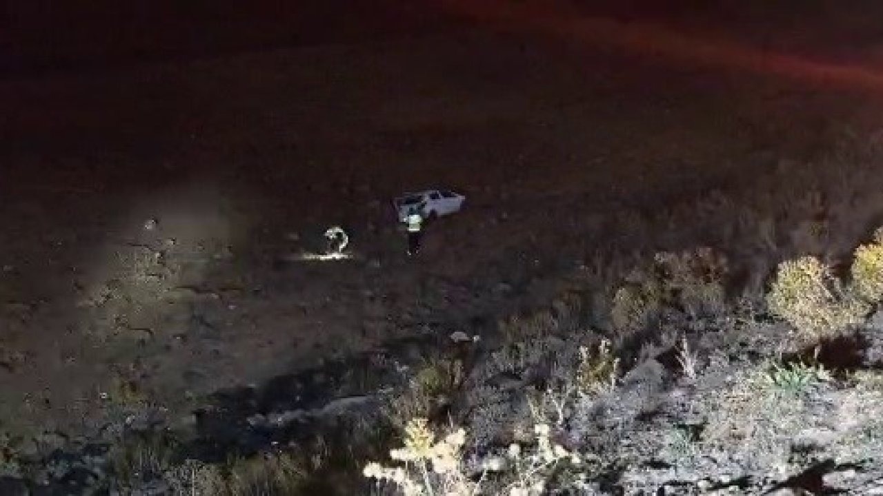Erzurum’da otomobil 50 metrelik uçuruma yuvarlandı: 1 yaralı