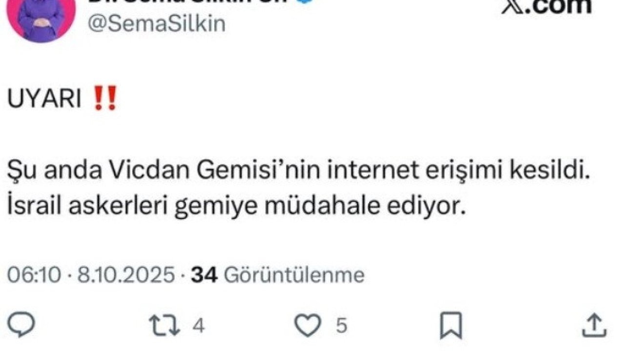 İsrail askerleri Milletvekili Ün’ün de bulunduğu Vicdan gemisine müdahale etti