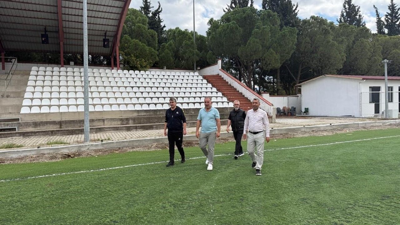 Kuyucak İlçe Stadyumu yenileme çalışmaları sürüyor