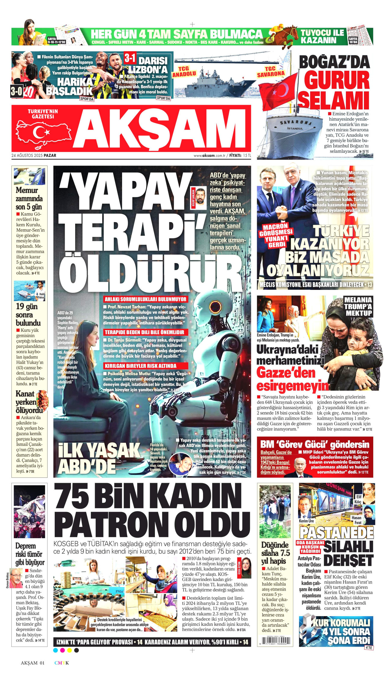 AKŞAM Gazete Manşeti