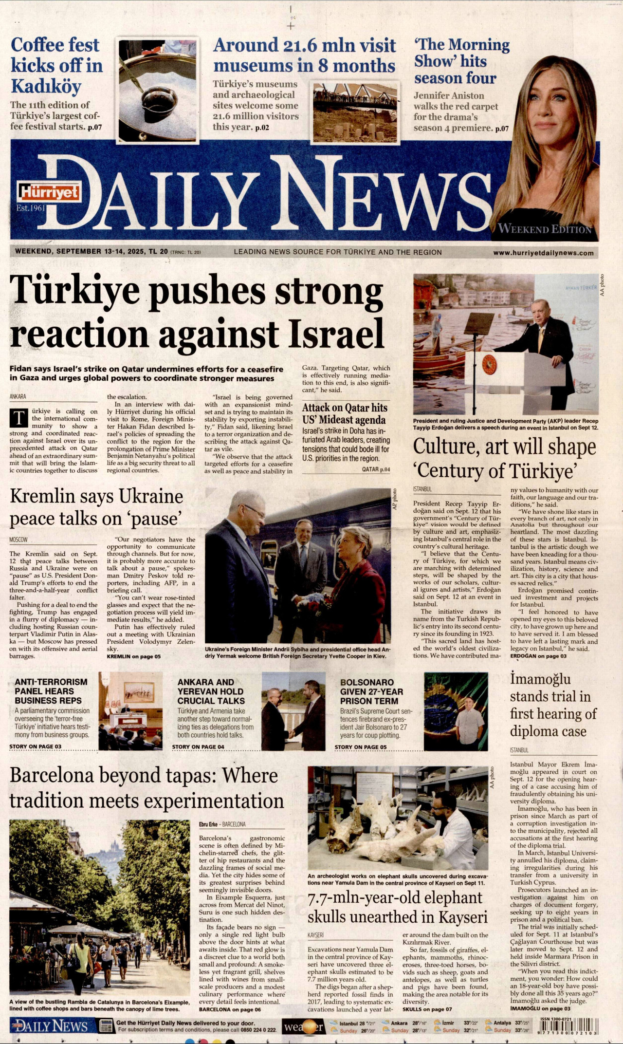 HÜRRİYET DAİLY NEWS Gazete Manşeti