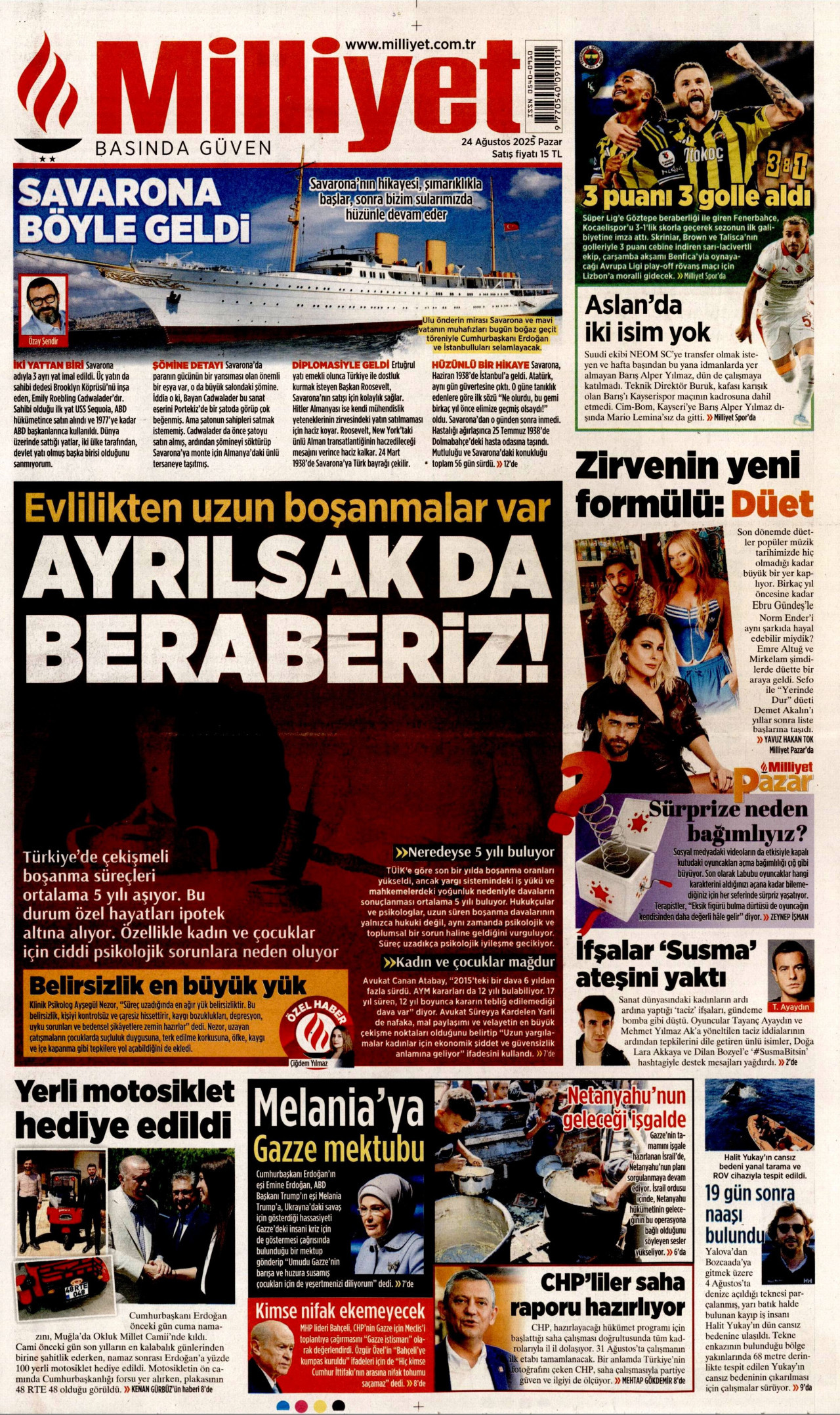 MİLLİYET Gazete Manşeti