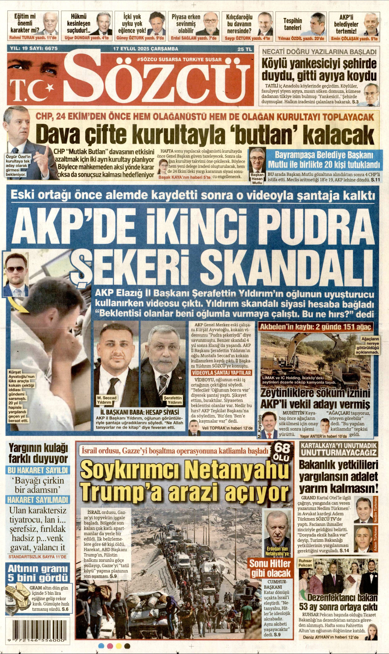 SÖZCÜ Gazete Manşeti