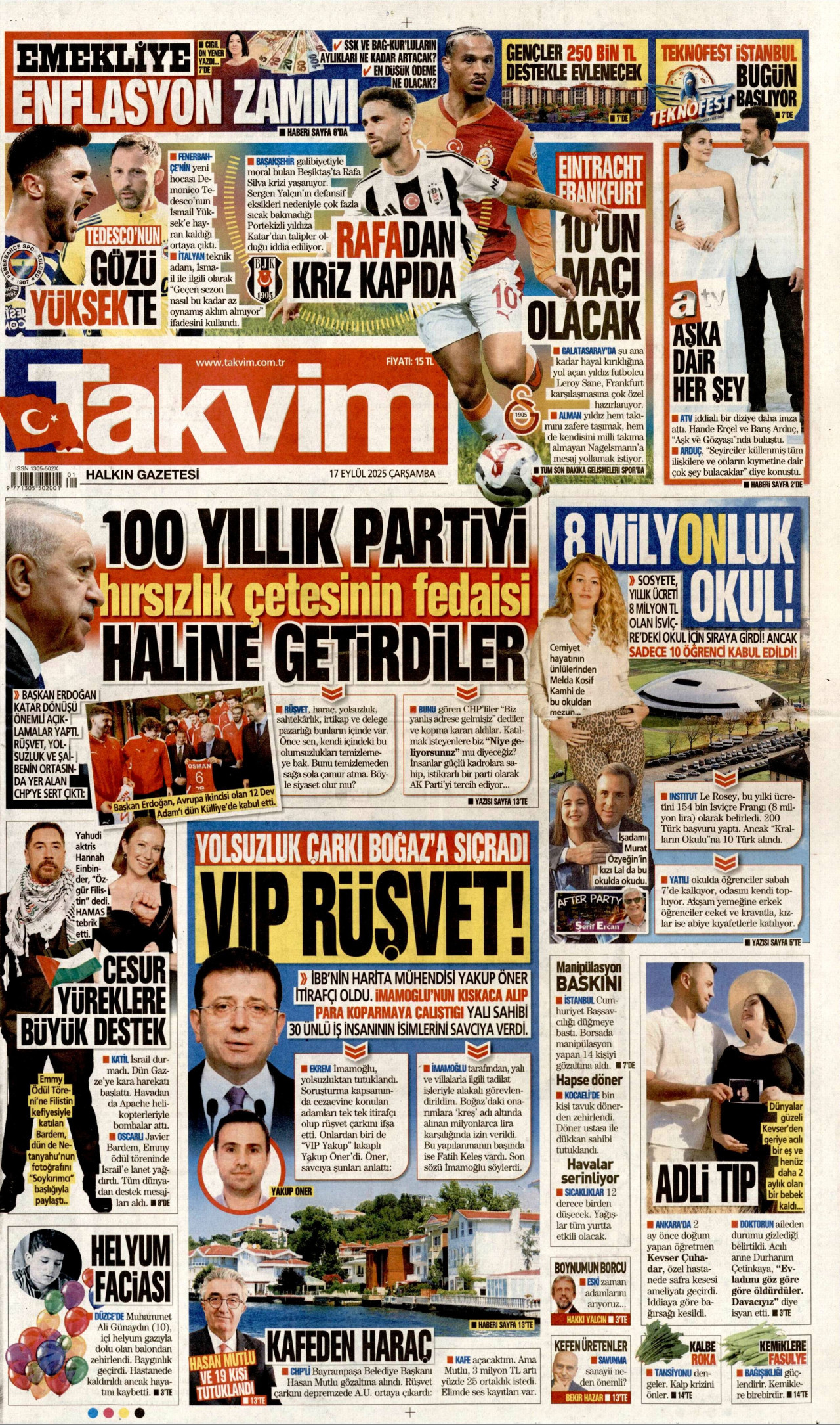 TAKVİM Gazete Manşeti