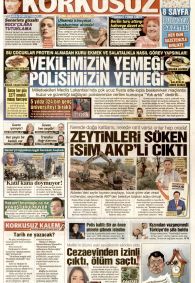 KORKUSUZ Gazete Manşeti